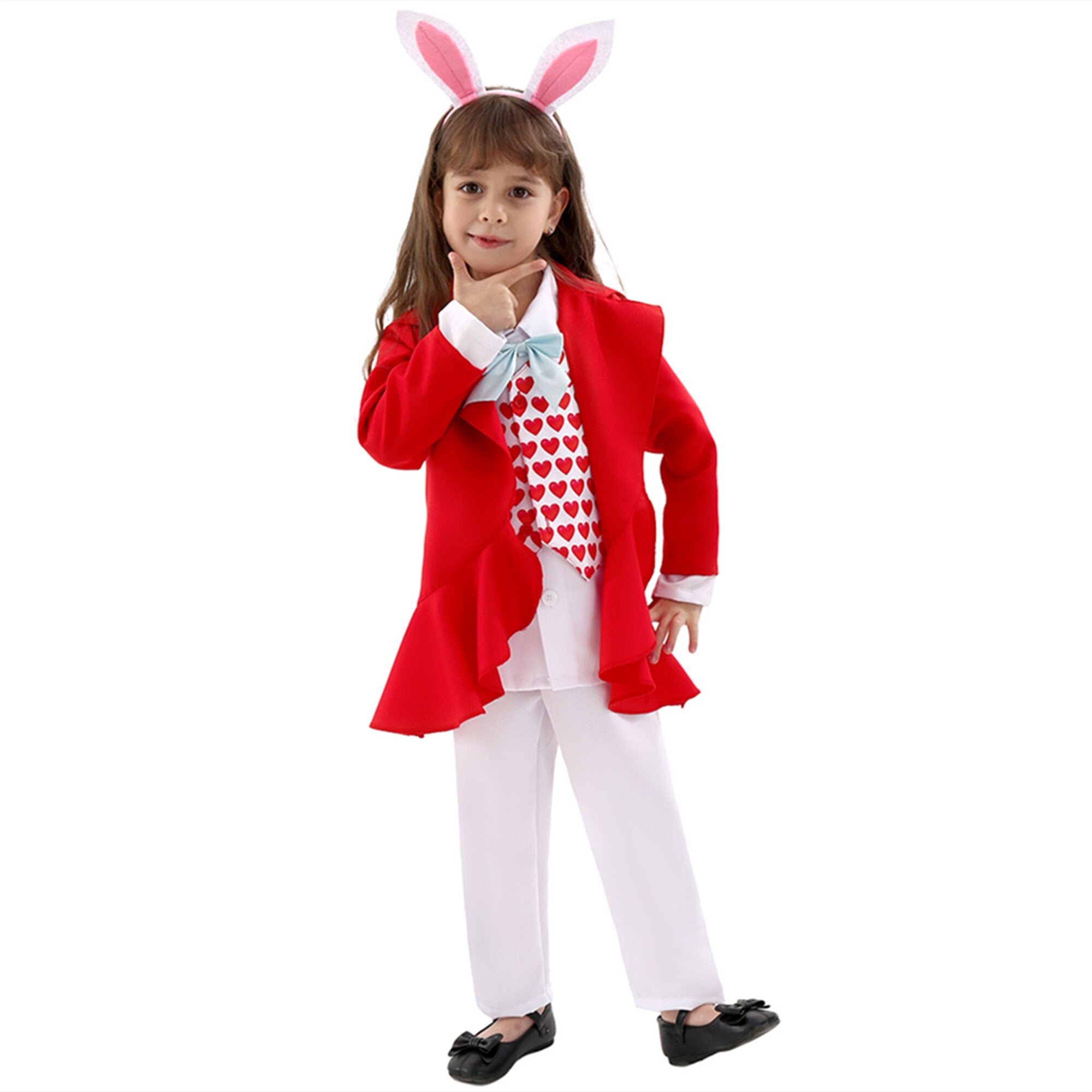 Easter Bunny Rabbit Costume Cartoon Animal Rabbit Cosplay Costume,Jacket Headwear and Bowtie