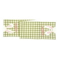 thumbnail image 1 of Easter Bunny Rabbit Ears Green Plaid 100% Cotton Table Runner 13" x 72", 1 of 4