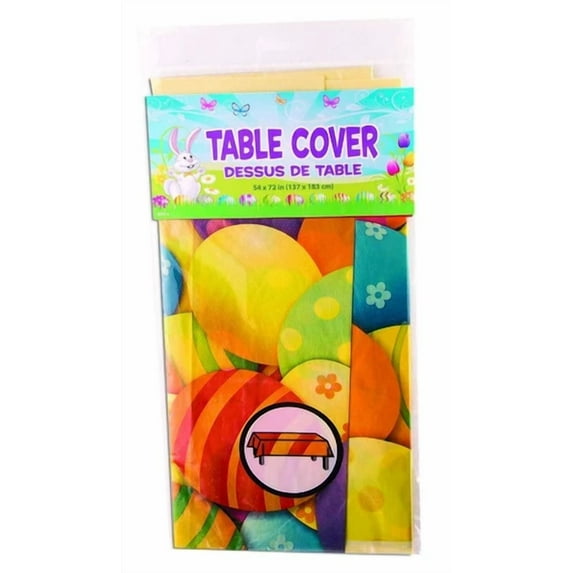 Easter Bunny Rabbit Eggs Spring Holiday Party Decoration Plastic Tablecover
