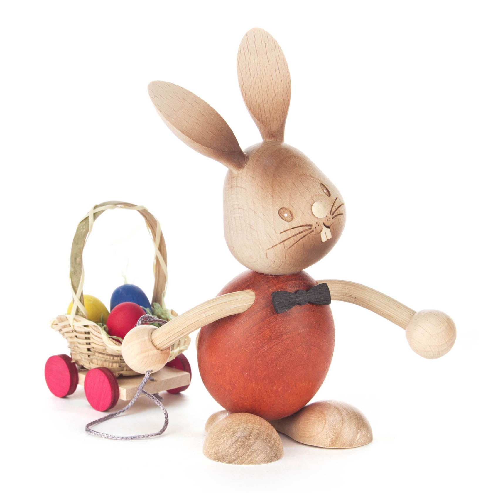 Easter Bunny Rabbit with Egg Cart German Wooden Figurine Made ...