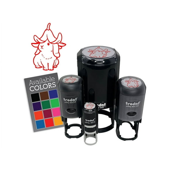 Easter Bunny Rabbit with Flower Hat Self-Inking Rubber Stamp Ink Stamper for Stamping Crafting Planners - 1/2 Inch Mini - Dry Pad (No Ink)
