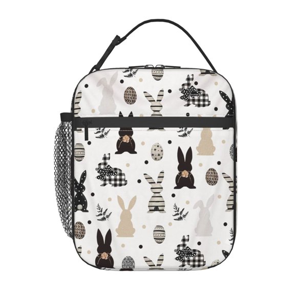 Easter Bunny Rabbits Lunch Bag Portable Thermal Lunch Box for Men and Women