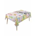 thumbnail image 1 of Easter Bunny Rectangle Tablecloth, Spring Colorful Eggs Flower Branch Plaid Waterproof & StainResistant Tablecloth, Washable Oil-proof Table Cover for Dining/Party/Wedding/Camping/Buffet 54x108 In, 1 of 9