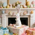 thumbnail image 1 of Easter Bunny Resin Ornament, Wuztai Multicolor Easter Bunny with Carrot Figurine, Cute Spring Decor for Easter Party Home Shelf Table Display, 1 of 6