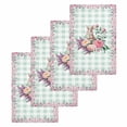 thumbnail image 1 of Easter Bunny Roses Kitchen Dish Towels for Drying Dishes Set of 4, Pink Floral Spring Green Buffalo Plaid Waffle Weave Microfiber Hand Tea Bathroom Towels Quick Dry & Absorbent Towel 15.7x23.6, 1 of 7