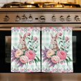 thumbnail image 1 of Easter Bunny Roses Kitchen Towels Set of 4, Pink Floral Spring Green Buffalo Plaid Absorbent Dish Towels for Kitchen, Microfiber Hand Towel, Quick Drying Tea Towel for Cleaning Decorative Dishcloths, 1 of 7