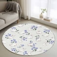 thumbnail image 1 of Easter Bunny Round Area Rug 3Ft Washable Small Circle Rugs for Kitchen Entryway, Spring Purple Flower Rustic Rabbit Farmhouse Non-Slip Carpet Floor Mats Indoor Outdoor Carpet Runner Home Decor, 1 of 8