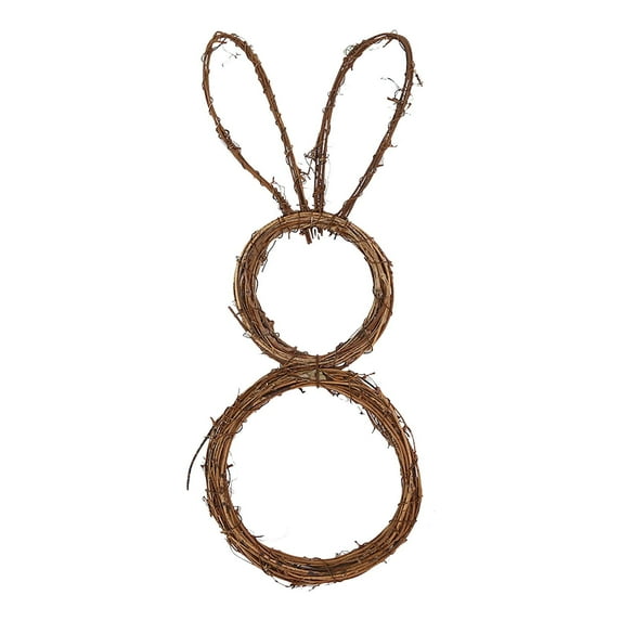 Easter Bunny-Shaped Rattan Wreath for Wall or Door - Spring Easter Hanging Decoration,Home & Party Decor