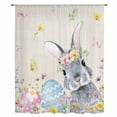 thumbnail image 1 of Easter Bunny Sheer Curtains 108" Extra Long, Blue Easter Eggs Spring Floral Linen Light Filering Curtains, Privacy Drapes Simi Floor to Veiling Curtain for Living Room Bedroom Large Window Treatment, 1 of 9