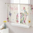 thumbnail image 1 of Easter Bunny Sheer Curtains 54 Inch Length 2 Panels Set Window Treatments, Spring Flower Daisy Tulips Vintage Leaves Rod Pocket Semi Curtains for Living Room/Bedroom/Kitchen Décor, 104"W x 54"L, 1 of 7
