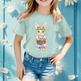 thumbnail image 1 of Easter Bunny Shirt Bunny Cute Short Sleeve Shirt Happy Easter Day Infant Kids Tee Tops 8-9, 1 of 4