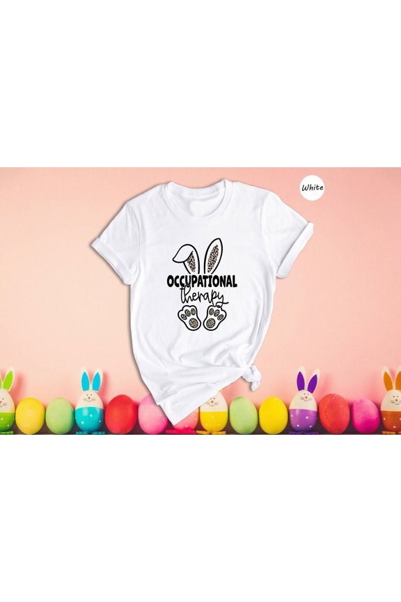 Easter Bunny Shirt Pediatric OT Apparel Festive Occupational Therapy Tee Soft Cotton Blend