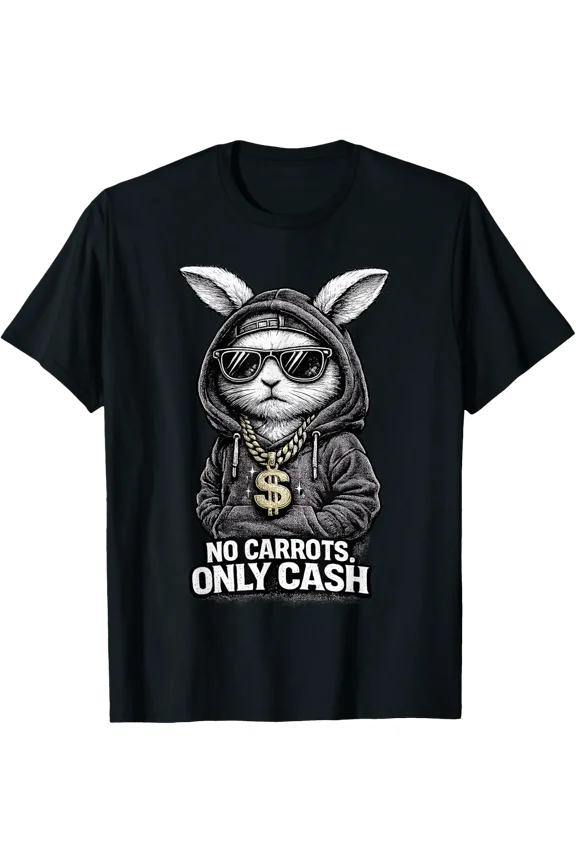 Easter Bunny Shirt for Men Streetwear Hip Hop Rabbit T-Shirt