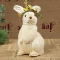 thumbnail image 1 of Easter Bunny Simulation Rabbit Ornaments Village Style Straw Bunny Home Garden Collection Figurines for Easter Party Decorations Photoshoot Supplies, 1 of 1