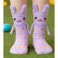 thumbnail image 1 of Easter Bunny Socks with Magnetic Holding Hands, Crazy Socks for Women, Funny Gifts for Easter Basket Stuffers, 1 of 5