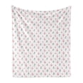 thumbnail image 1 of Easter Bunny Soft Flannel Fleece Throw Blanket, Baby Bunny Doodle Repetitive Pattern Pastel Tones on Plain Background, Cozy Plush for Indoor and Outdoor Use, 60" x 80", Rose Pale Grey, by Ambesonne, 1 of 5
