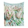 thumbnail image 1 of Easter Bunny Soft Flannel Fleece Throw Blanket, Photo of Chocolate Eggs Holidays Gifts in Pastel Colors Spring Time, Cozy Plush for Indoor and Outdoor Use, 50" x 70", Multicolor, by Ambesonne, 1 of 5