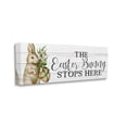 thumbnail image 1 of Easter Bunny Stops Here Country Grain Pattern Phrase Animals & Insects Graphic Art Gallery-Wrapped Canvas Print Wall Art, 1 of 5