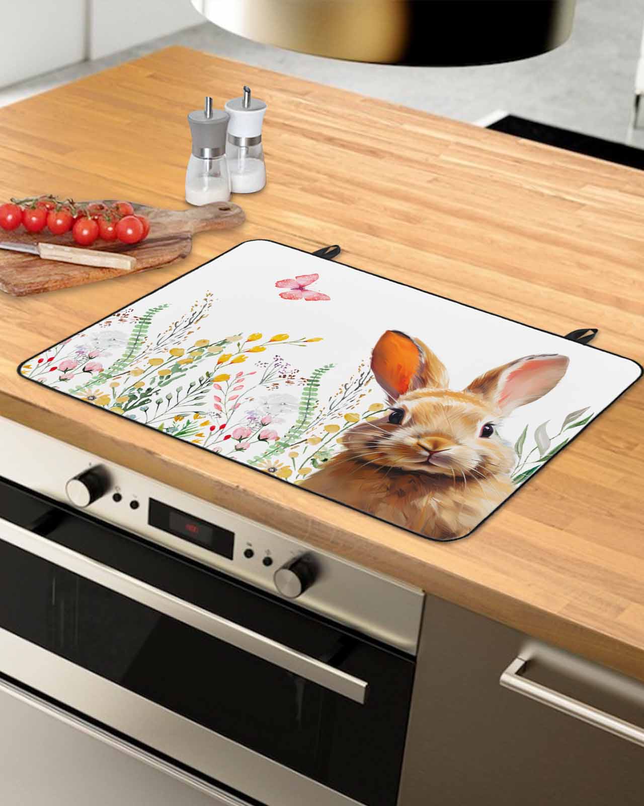 Easter Bunny Stove Top Covers for Electric Stove, Heat Insulation