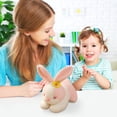 thumbnail image 1 of Easter Bunny Stuffed Animal with Flower, 12" Mother & Baby Rabbit Plush Toy - Soft Decorative Pillow for Couch, Waist Support & Nap, Easter Gift for Kids, Girls & Women Pink, 1 of 5