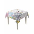 thumbnail image 1 of Easter Bunny Suqare Tablecloth - 54 x 54 Inch, Blue Easter Eggs Spring Floral Grey Plaid Waterproof & StainResistant Tablecloth, Washable Oil-proof Table Cover for Dining/Party/Wedding/Camping/Buffet, 1 of 9