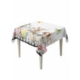 thumbnail image 1 of Easter Bunny Suqare Tablecloth - 60 x 60 Inch, Spring Botanical Flowers Flowers Eggs Check Waterproof & StainResistant Tablecloth, Washable Oil-proof Table Cover for Dining/Party/Wedding/Buffet, 1 of 9