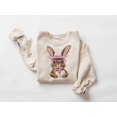 thumbnail image 1 of Easter Bunny Sweatshirt, Coquette Easter Bunny Sweatshirt, Cute Easter Bow Crewneck, Trendy Bunny Women's Sweater, Easter Gift, Happy Easter, 1 of 5