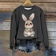 thumbnail image 1 of Easter Bunny Sweatshirts for Women, Long Sleeve Pullover Sweatshirt, Women's Round Neck Sweatshirts Easter Printed Pullover Tops Raglan Sleeves Long Sleeved Hoodie Sweatshirts, 1 of 6