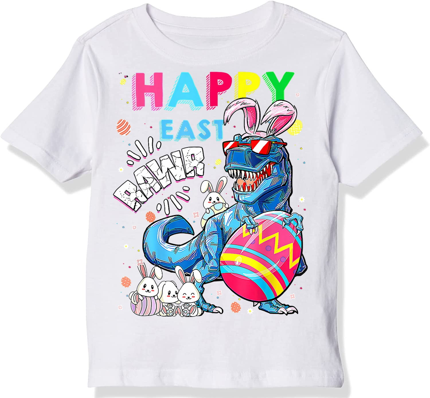 T-Rex Dinosaur Easter Bunny T-Shirt Boys, Girls, And Adults T-Rex Dinosaur Easter Bunny T-Shirt Boys, Girls, And Adults