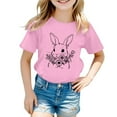 thumbnail image 1 of Easter Bunny T-Shirt Happy Easter Bunny Soft Summer Tee Tops Happy Easter Kids T-Shirt 1-2 Years, 1 of 4