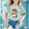 thumbnail image 1 of Easter Bunny T-Shirt for Toddler Girls Bunny Cute Short Sleeve Bunny Outfits Easter Day Gift for Toddler Boy Girl Kids Toddler T-Shirt 8-9, 1 of 5