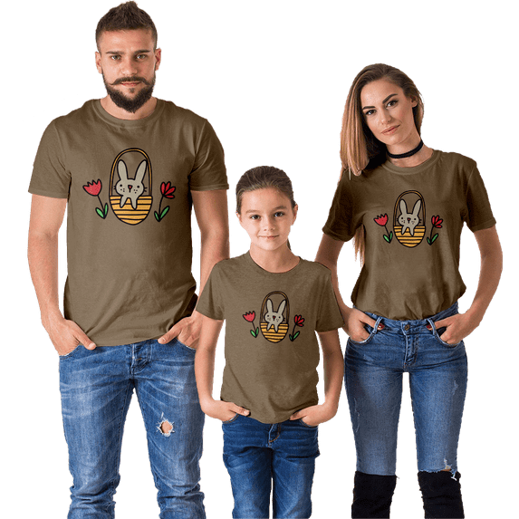 Easter Bunny T-Shirt for Women Kids Rabbit Shirts Easter T Shirs Cute Bunny Tee Tops