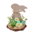 thumbnail image 1 of Easter Bunny Table Centerpiece, Rustic Wooden Rabbit Ornament, Holiday Table Centerpiece,Farmhouse Holiday Decor, Spring Easter Decorations, Wooden Rabbit Decor With Bow, 1 of 5