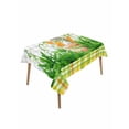 thumbnail image 1 of Easter Bunny Table Cloth, Waterproof Tablecloth for Rectangle Tables, Spring Garden Floral Botanical Gray Plaid Reusable Washable Fabric Table Cover for Restaurant Kitchen Dining Tables 52"x70", 1 of 9