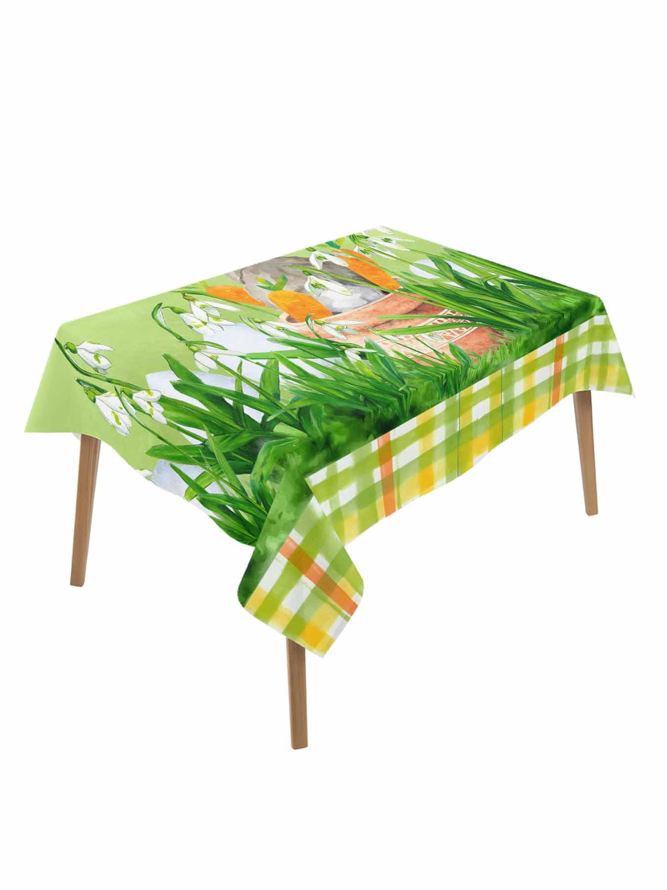 Spring Tablecovers Easter Bunny Table Cloth, Waterproof Tablecloth for Rectangle Tables ...