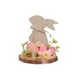thumbnail image 1 of Easter Bunny Table Decorations, 5.9 Inch Wooden Plaque with Eggs and Daisies, Rustic Rabbit Silhouette Sign, Desktop Ornament for Home and Office, Spring Holiday Centerpiece and Shelf Display, 1 of 3