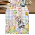 thumbnail image 1 of Easter Bunny Table Runner 108 Inches, Spring Colorful Eggs Flower Branch Plaid Bed Runner Dresser Scarves Tabletop for Indoor Outdoor Parties/Ceremony/Banquet, 13"x 108", 1 of 8