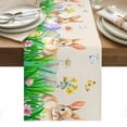 thumbnail image 1 of Easter Bunny Table Runner - 60 Inch Long, Kitchen Dining Table Runner Dresser Scarves, Spring Easter Eggs Floral Rustic Burlap Farmhouse Decor for Coffee Tables Wedding Party Banquet, 1 of 8