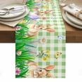 thumbnail image 1 of Easter Bunny Table Runner - 70 Inch Long, Kitchen Dining Table Runner Dresser Scarves, Spring Easter Eggs Chicken Sage Green Plaid Farmhouse Decor for Coffee Tables Wedding Party Banquet, 1 of 8