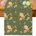 thumbnail image 1 of Easter Bunny Table Runner 90 Inches Long for Kitchen Dining, Spring Yellow Flowers Country Plants Green Dresser Scarf Farmhouse, Dining Table Decorations for Wedding/Parties, 13 x 90 In, 1 of 8