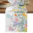 thumbnail image 1 of Easter Bunny Table Runner, Eucalyptus Leaves Spring Easter Eggs Country Washable Cotton Linen Table Runners 72 Inches Long, Dresser Scarf Runner for Dining/Coffee/Kitchen/TV Stands/Cabinets 13''x72'', 1 of 9