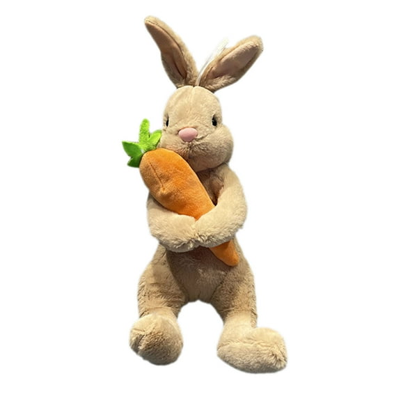 Easter Bunny Teddy 20cm/8" Or 40cm/8" Bunny Plushy Stuffed Animal Easter Rabbit Doll with Carrot Soft Rabbit Toy for Boys & Girls Cute Birthday & Party Decoration