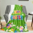 thumbnail image 1 of Easter Bunny Throw Blanket,Soft Flannel Cute Rabbit & Egg Print Throw Blanket,Lightweight Cozy Bed Sofa Couch Decor,Machine Washable Spring Easter Decorations for Home Bedroom Living Room, 1 of 5