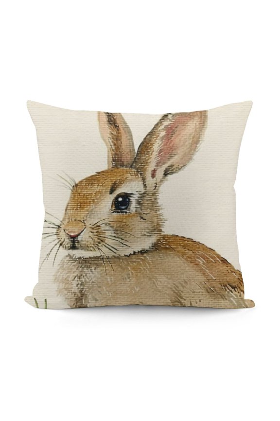 Easter Bunny Throw Pillow Cover Cute Rabbit Pillowcase Cushion Cover Spring Home Decoration