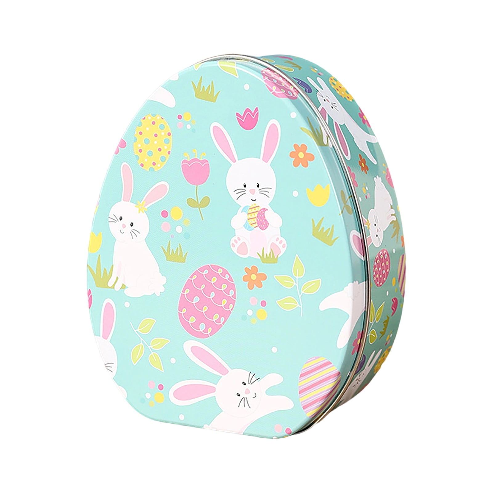 Easter Bunny Tin Box – Adorable Cartoon Rabbit-Shaped Metal Candy ...