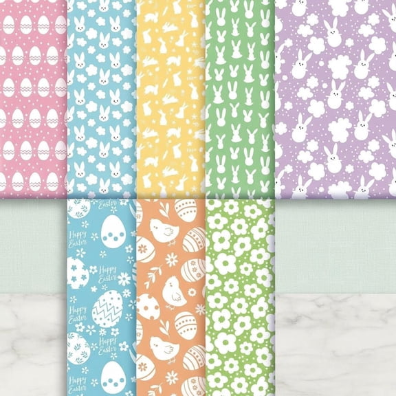 Easter Bunny Tissue Paper Bulk Spring Gift Wrapping Paper with Rabbit & Egg Designs