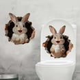 thumbnail image 1 of Easter Bunny Toilet Stickers Decoration, Vinyl Wall Decals for Living Room Bedroom Home Decor, Removable Cracked Wall Sticker for Bathroom Kitchen Office Party Holiday Background, 1 of 2