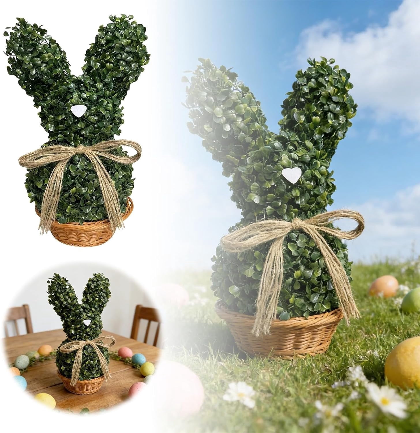 Easter Bunny Topiary,Artificial Bunny Topiary,2026 Green Bunny Topiary ...