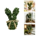 thumbnail image 1 of Easter Bunny Topiary, Artificial Bunny Topiary, Spring Bunny Topiary with Jute Bow, Faux Boxwood Bunny in Pot, Decor for Indoor Outdoor Porch Garden Display, Easter Decoration, 1 of 6