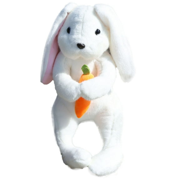 Easter Bunny Toy Soft Stuffed Animal Rabbit Doll With Carrot For Kids Boys Girls Birthday Party Decoration